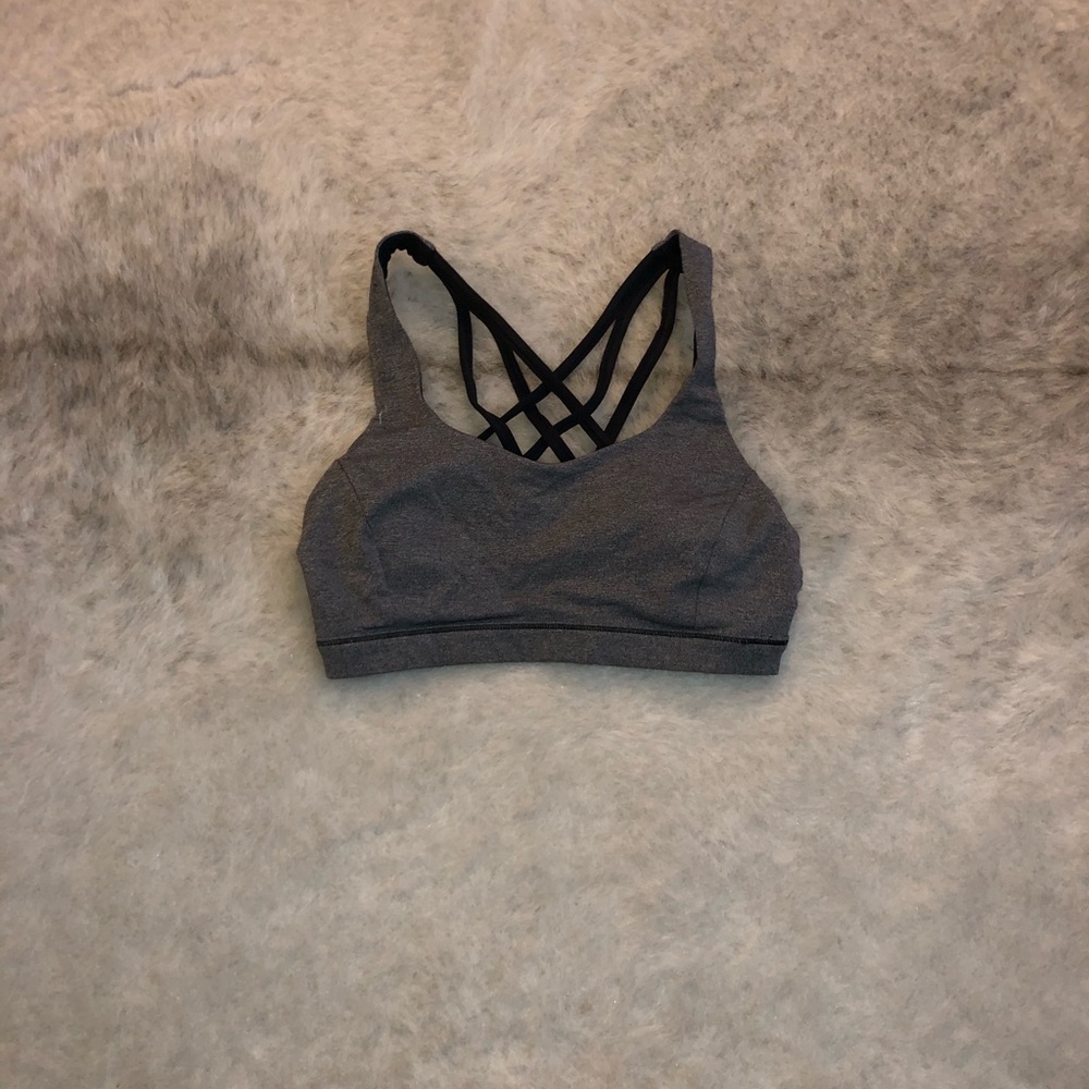 Grey and Black Lululemon Sportsbra